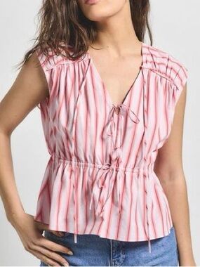 DEREK LAM 10 CROSBY CAROLINE TIE BENIBANA MULTI TOP LARGE
